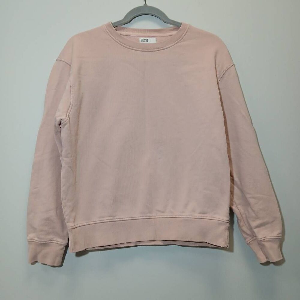 Colorful standard womens small blush pink organic cotton sweatshirt